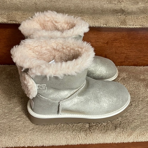 UGG Other - Ugg Classics Mini Arielle Sparkle Sheepskin Suede Fashion Gurls  Boots Size 5